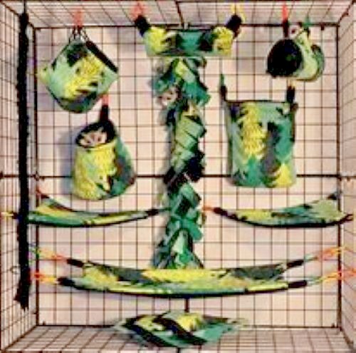 Packed Trees*Sugar Glider Cage set * Rat * double layer Fleece