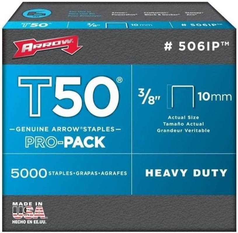STAPLES T50 3/8" PK5000