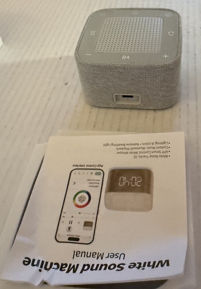 Sleep Sound Machine Clock White Noise App Control
