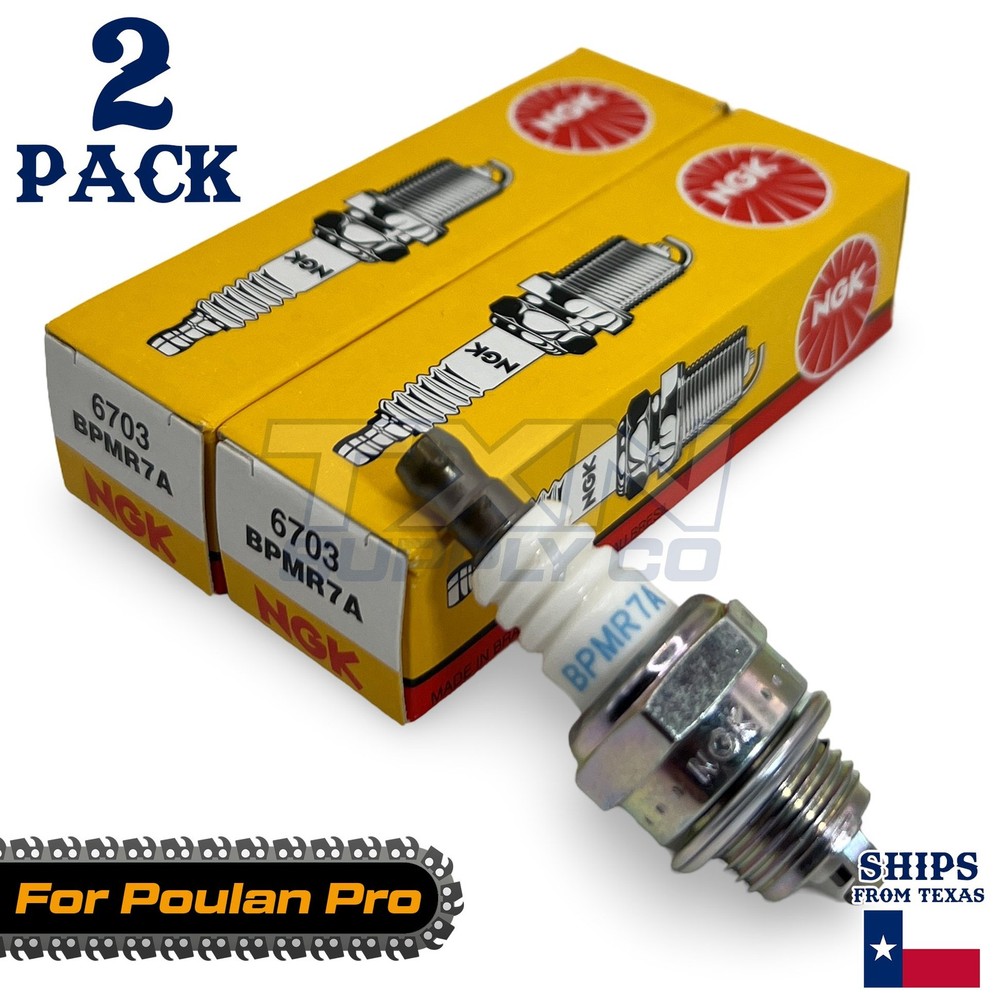 2 Pack NGK Spark Plug - For Poulan Pro 4900 Chainsaw