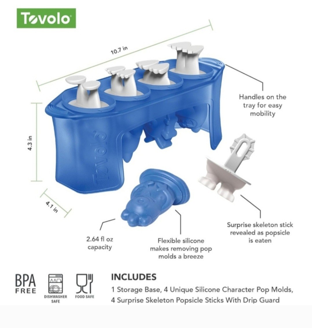 NEW Tovolo 4-pc. Monster Pop Mold Set