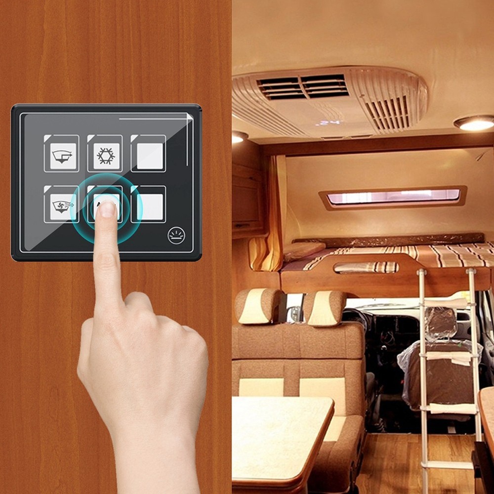 Universal 6P LED Touch Membrane Control Panel Switch For Car Electronic Acc PYSD