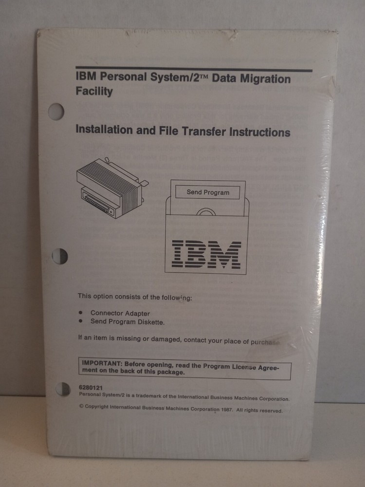 IBM PERSONAL SYSTEM/2 DATA MIGRATION FACILITY INSTRUCTIONS DISKETTE