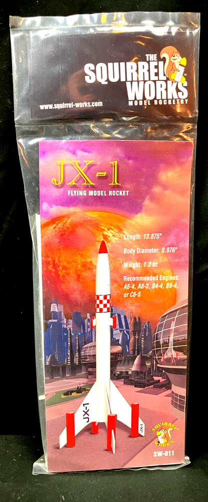 Squirrel Works JX-1 Sci-Fi Flying Model Rocket Kit – New, Sealed