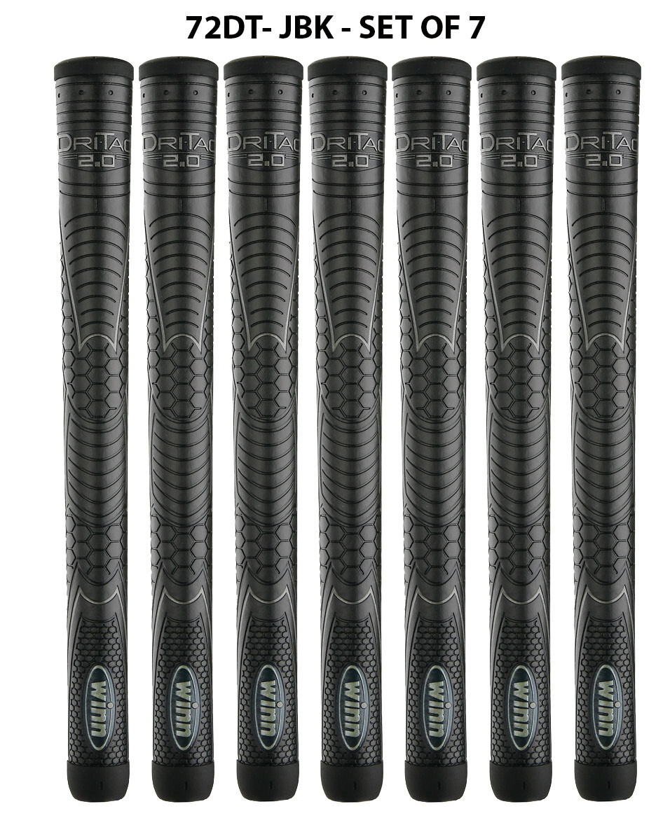 Winn DRI-TAC 2.0 OVERSIZED Jet Black Golf Grip - 72DT-JBK - free shipping