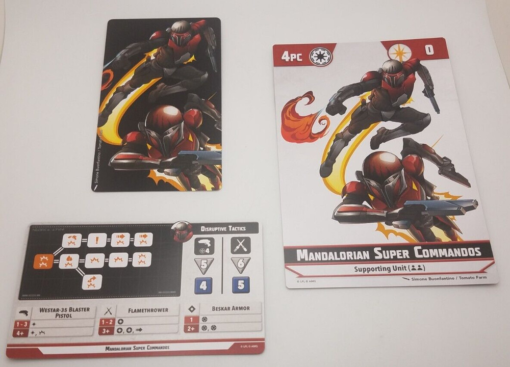Star Wars Shatterpoint Core Set - Mandalorian Super Commandos *Models & Cards*