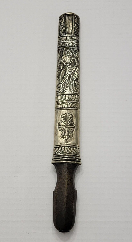 ANTIQUE BHUTAN / TIBET SILVER DAGGER #2