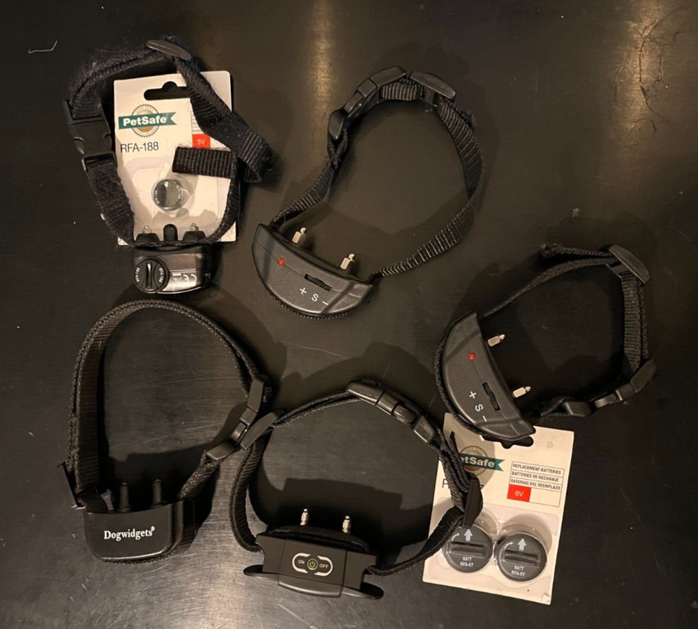 (6) Dog Training Electric Shock Collars (LOT) Medium Size with Remote