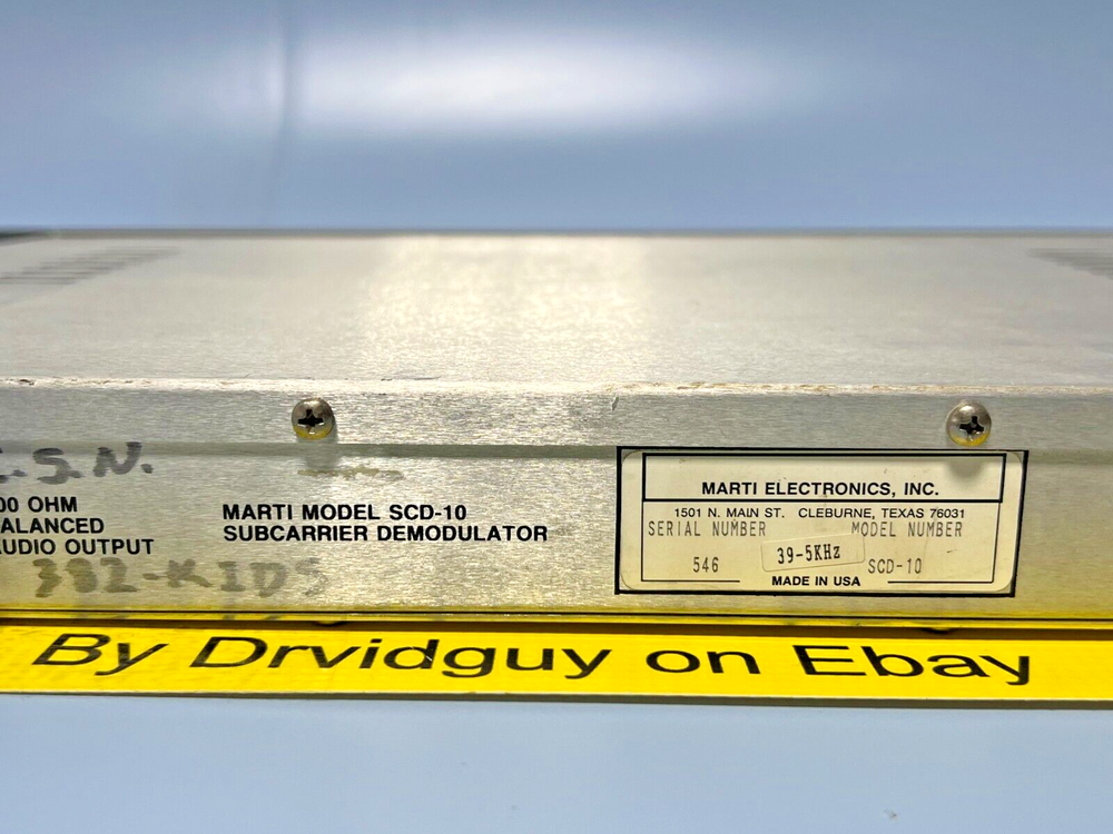 Marti SCG-10 Subcarrier Demodulator