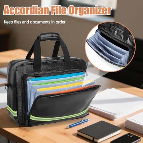 Fireproof Document Bag with Accordion File Organizer, Fireproof Document Safe