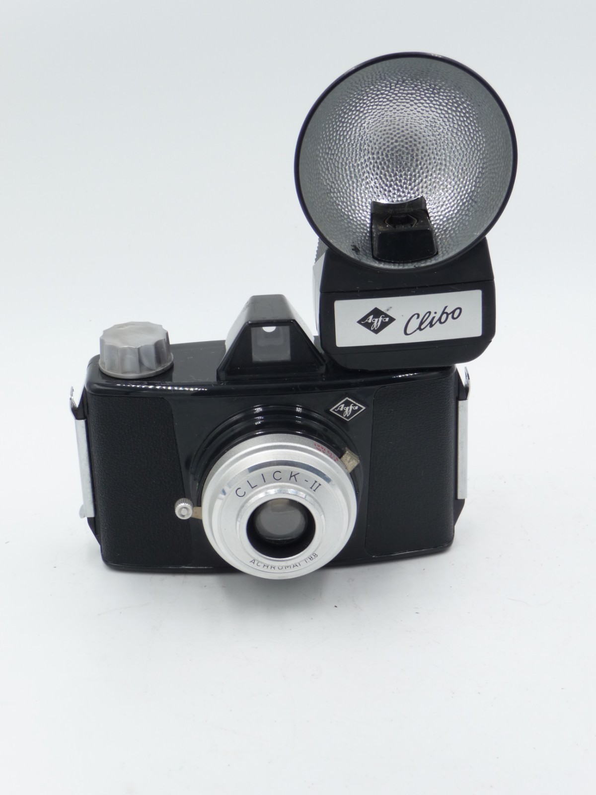Agfa Click II with Clibo flash and cases