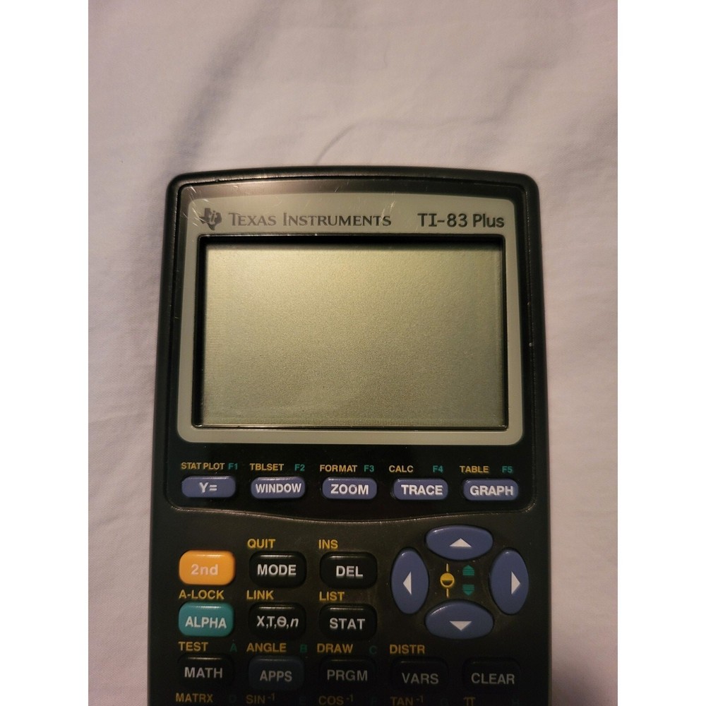 Texas Instruments TI-83 Plus Black Graphing Calculator with Cover Tested Working