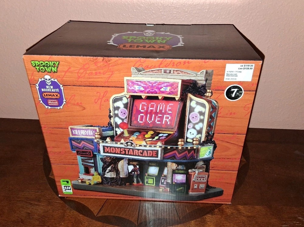 Lemax Spooky Town – Monstarcade Lighted Building #55292 – NEW