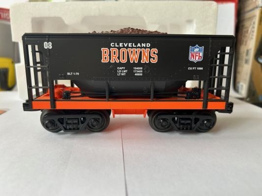 MTH RAILKING TRAINS RARE NFL CLEVELAND BROWNS O27 ORE CAR 30-75269 NEW IN BOX