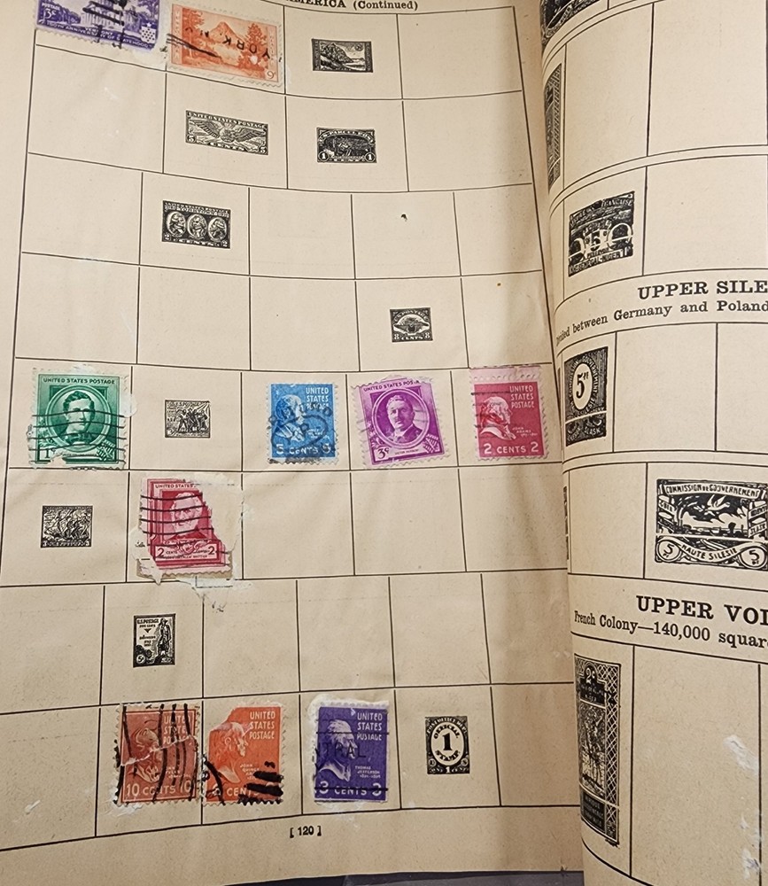 Vintage Around The World Stamp Book Fully Illustrated • Includes Several Stamps