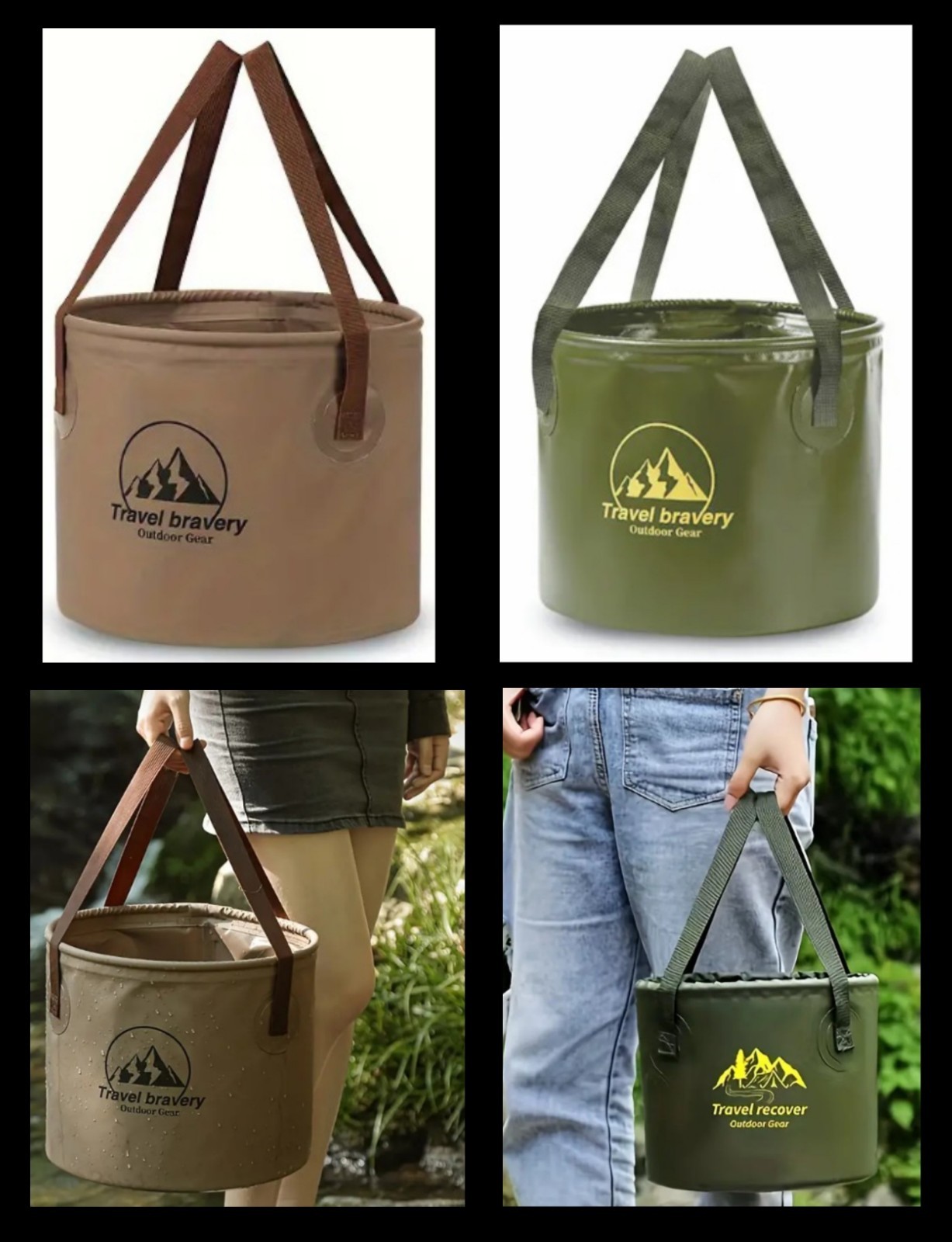 Camping Bucket Foldable 5 Liter Water Bucket Light and Portable