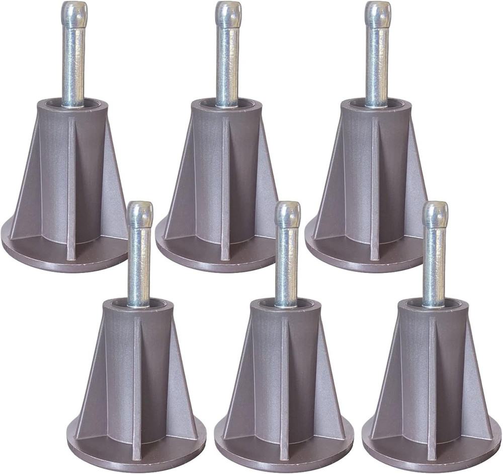Place Steel Stem Bed Frame Feet to Replace Wheels Set