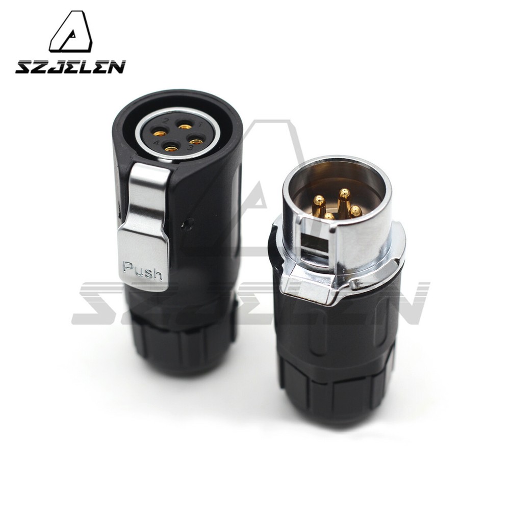XHP20 Waterproof 4Pin Power Connector Plug Socket,LED Light Wire Cable Connector