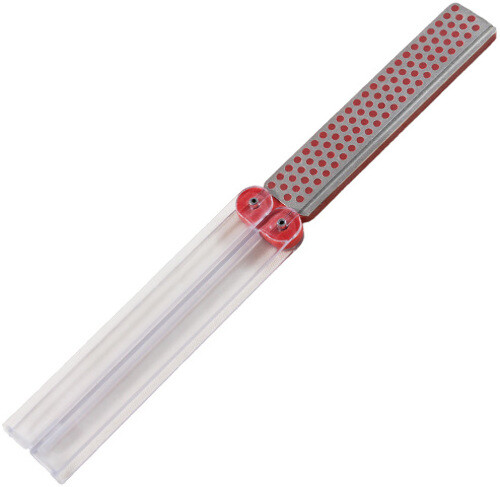DMT Dia-Fold Diamond Fishhook FFHWF and Knife Sharpener. Fine grit, 600 mesh. Cl