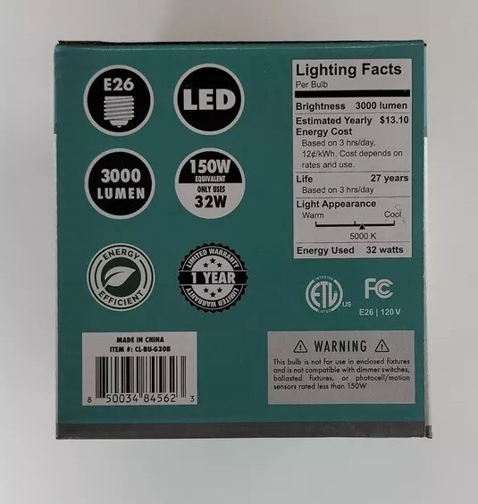 3 Panel Folding Utility Light - 3000lm - 150 Watt Equivalent