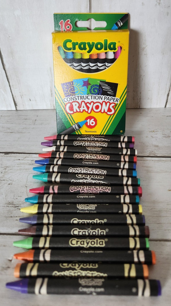 2012 Crayola "Construction Paper" Crayons 16ct READ