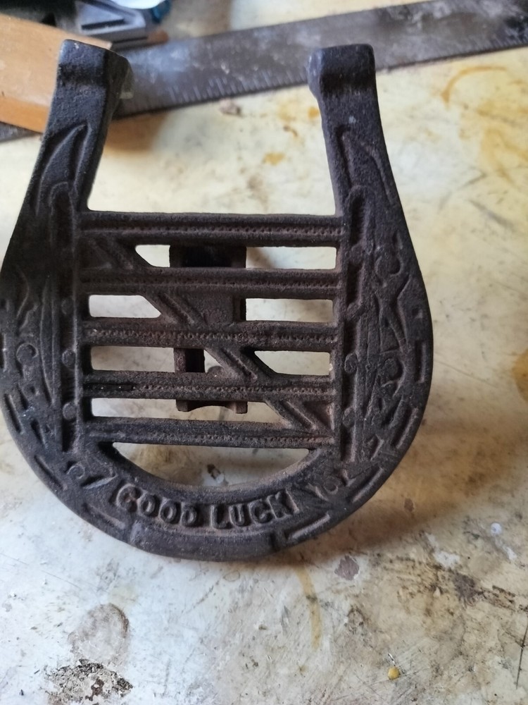 Vintage Good Luck Horseshoe W/ Adjustable Mounting Bracket