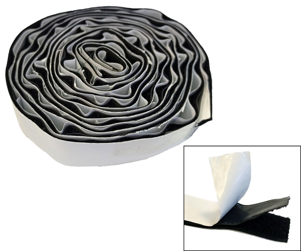 1IN x 10FT Adhesive Hook & Loop Strip Roll
