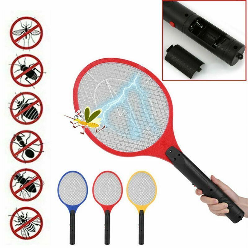 Bug Zapper Racket Electric Mosquito Fly Swatter Killer Kill Insects Bat Handheld