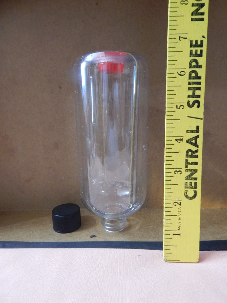 MEC RELOADING PRESS REPLACEMENT POWDER / SHOT BOTTLES PET CLEAR W/ PLUG & LID