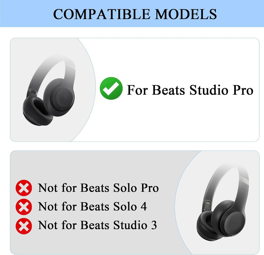Studio Pro Replacement Headband & Hinge Replacement for Beats Studio Pro Headpho