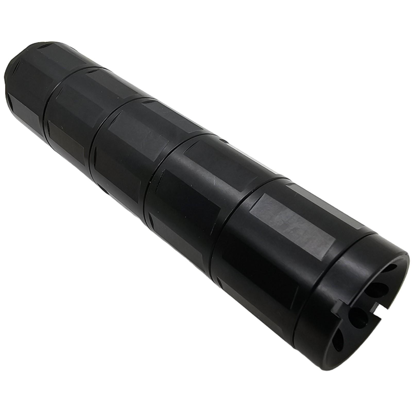 Linear CNC Threaded 1/2x28 Muzzle Brake, Compensator – Steel, Black – 6" Long