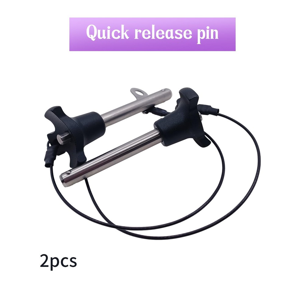 2 PCS 8mmx25mm Triangular Cap Ball Locking Pins with Push Button Lanyard
