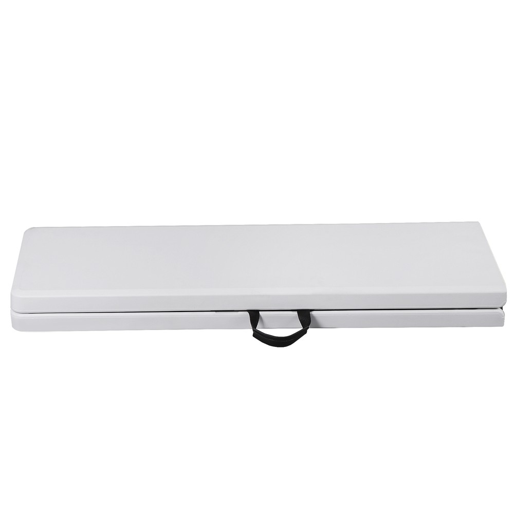 2X 6FT Plastic Foldtable Bench w/ Handles Outdoor Portable Stackable Bench Party