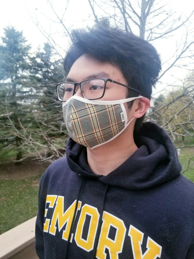 Antimicrobial Cloth Mask, Rewashable, Light, Soft, Plaid- Buy 1 Donate 2