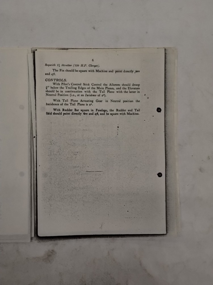 Sopwith 1 1/2 Strutter (110 H.P. Clerget) Rigging Notes-Copy