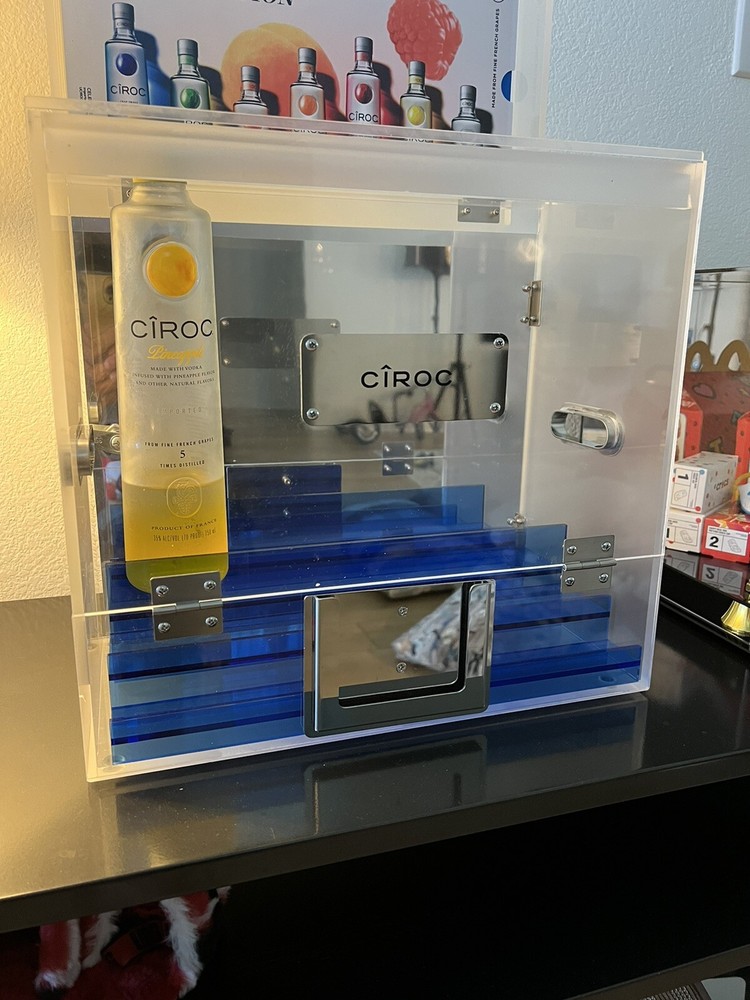 Ciroc Vodka Arcrylic Miniature Display Case With Security Key, Wall Mount