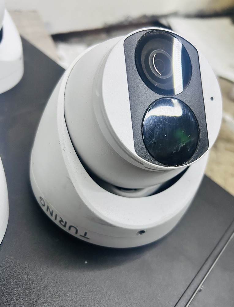 Commercial Security Camera System - Turing PoE NVR + 3 4MP Cameras + Touchscreen