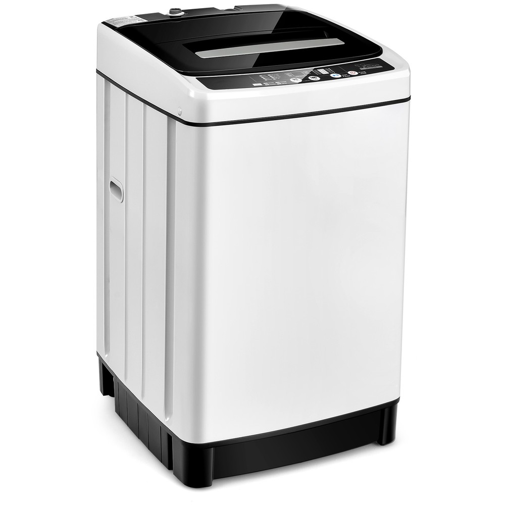 Compact Full-automatic Washing Machine Laundry Washer w/ 11 lbs Capacity White