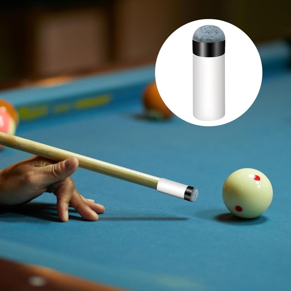 10 Sets Screw on Pool Cue Tips Replacement Billiard Cue Tips with White Pool...
