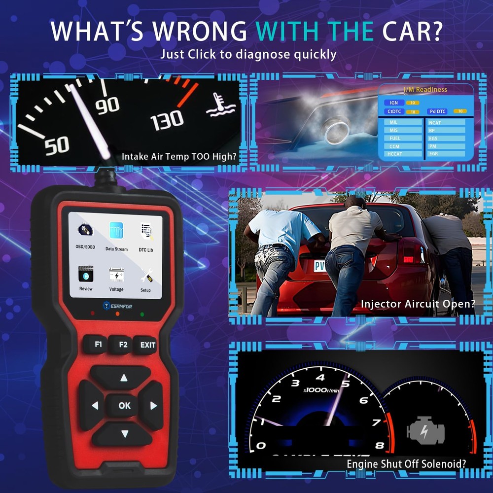 OBD2 Scanner Code Reader Car Diagnostic Tool Engine Fault Code Reader CAN Dia...