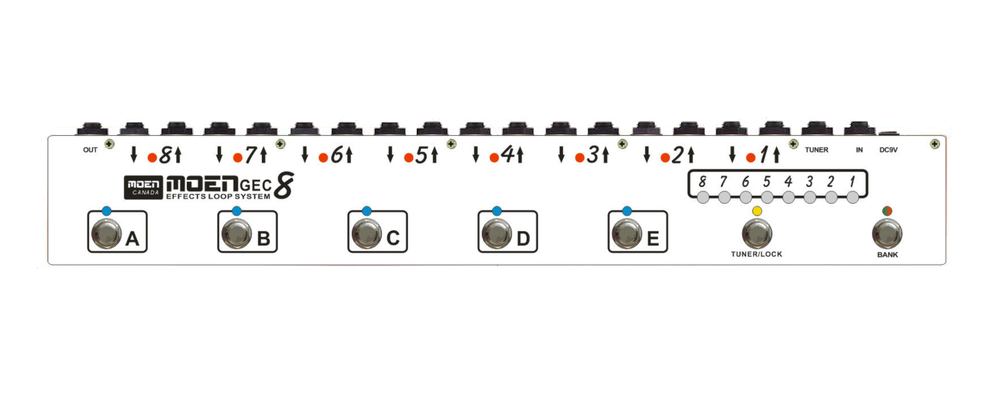 MOEN GEC8 W Guitar Effect Pedal Commander Effects Loop System 8 Loops 10 Presets