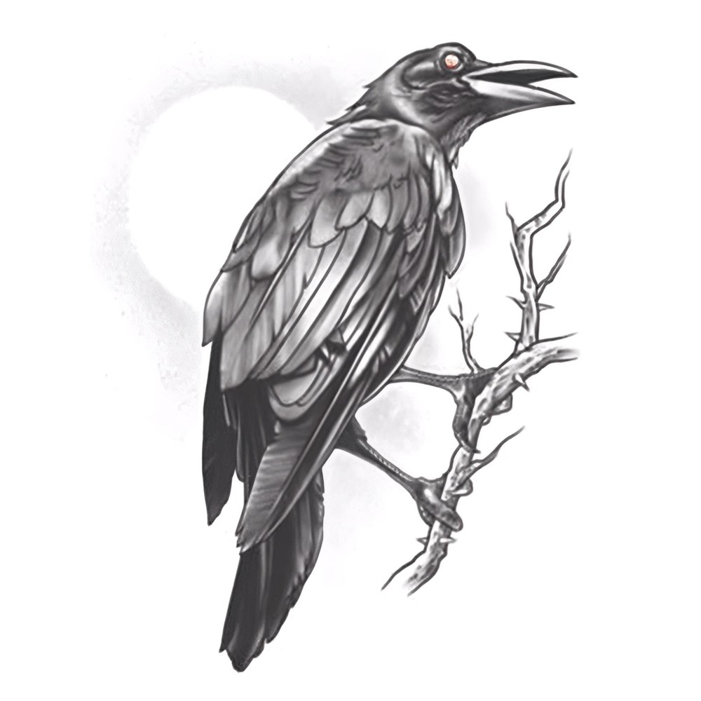 The Raven Goth Tattoo Costume Accessory