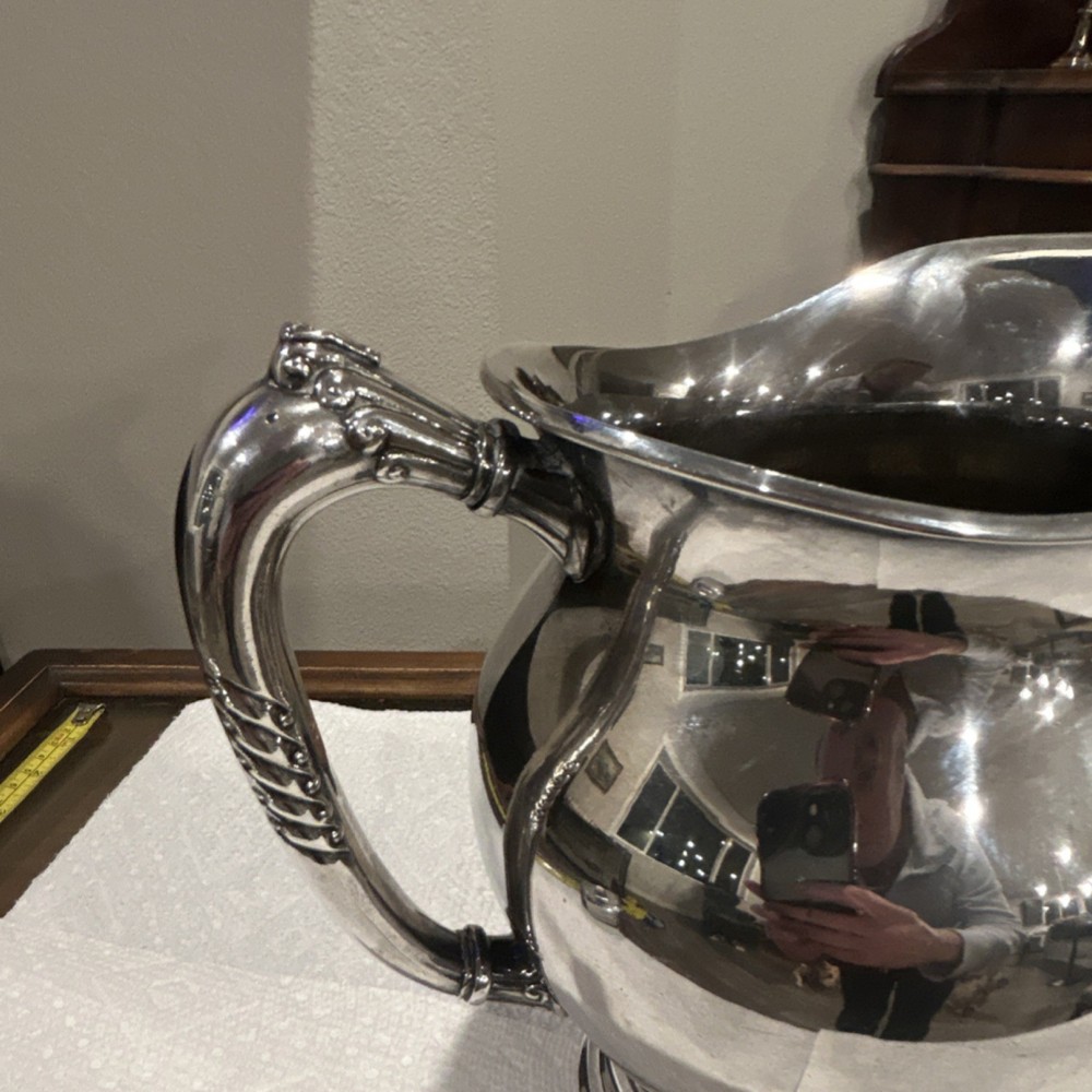 ONEIDA Silverplate Ornate Pitcher with Decorative Handle