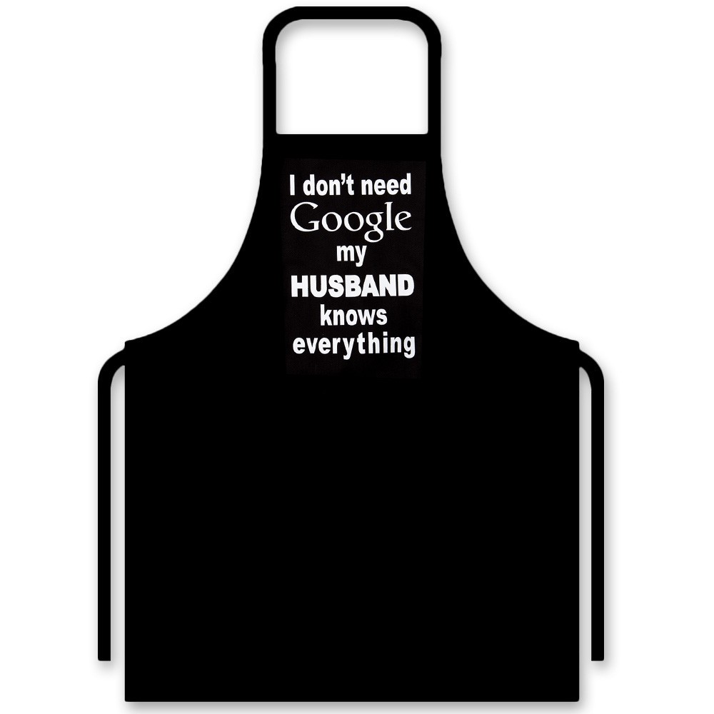 Mondano I Don't Need Google, My Husband Knows Everything Apron