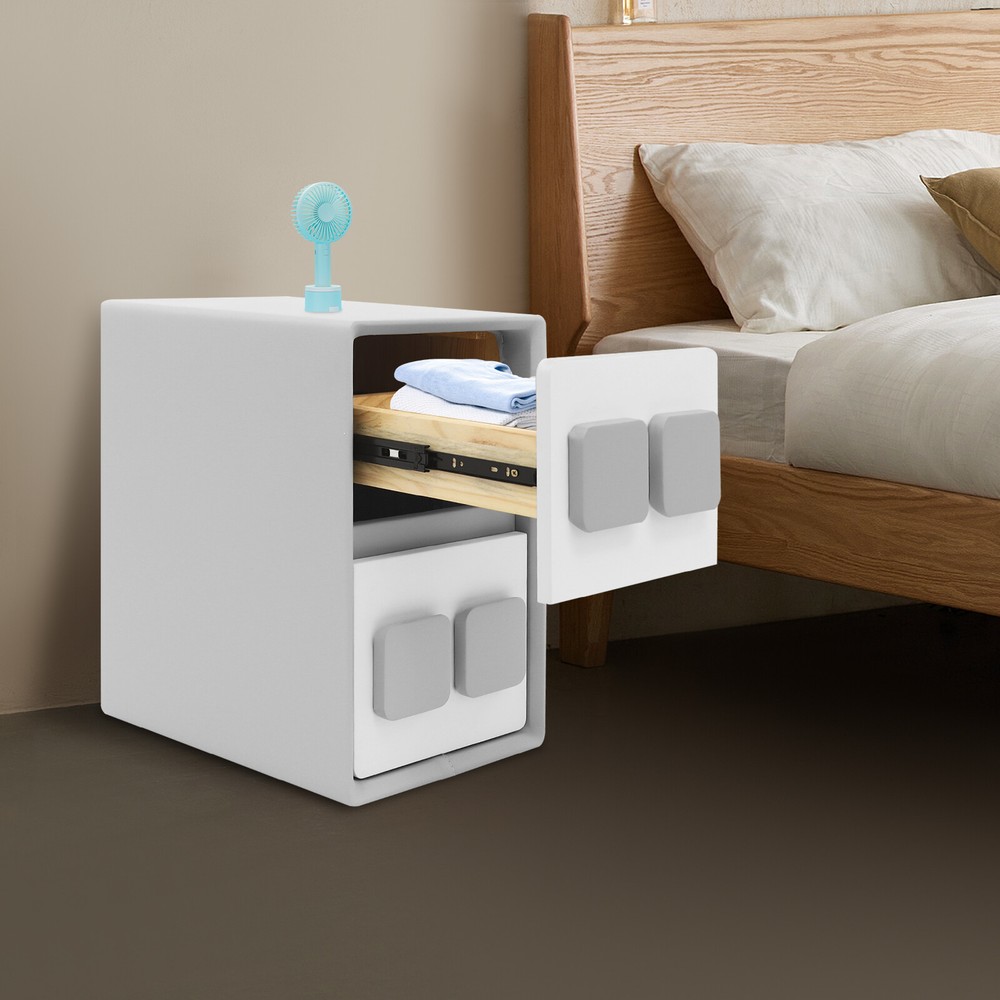 Bedside Table, Minimalist End Table With 2 Drawers, Bedside Table for Bedrooms