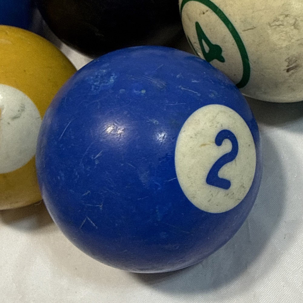 Vintage Striped & Solid Pool Ball Billiard 2 1/4" Replacement Balls Missing 11