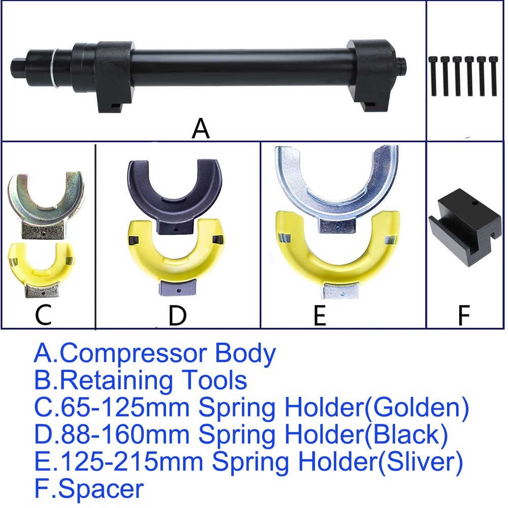 McPherson Spring Compressor Set Universal Suspension Spring Vehicle Shock Absorber Spring...