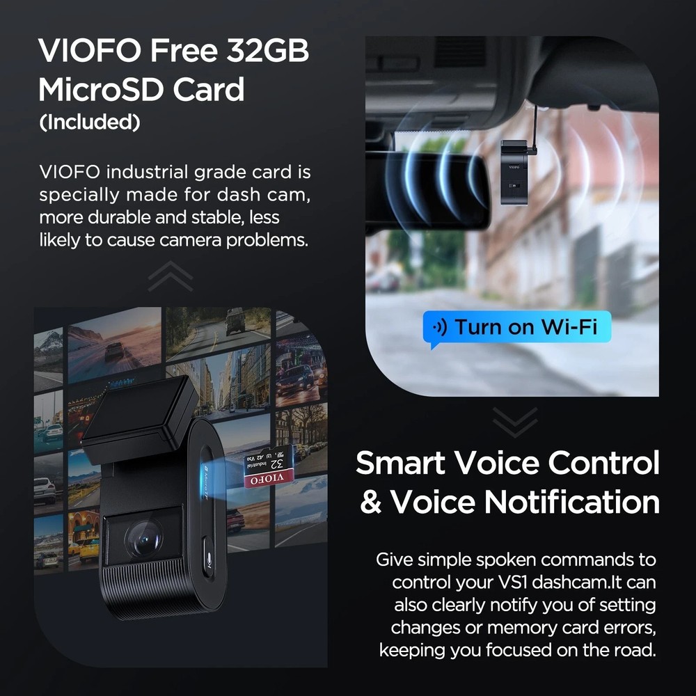 Viofo VS1 Car Dash Cam Loop Recording 2K Sony Starvis Image Sensor