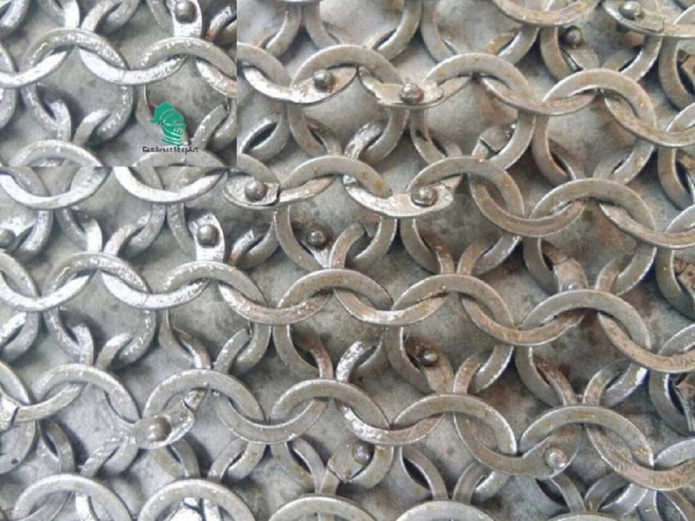10mm Flat Riveted Rings with Flat Washer Chainmail Armor Medieval Open Chainmail