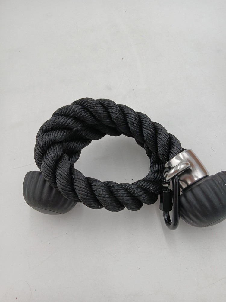 Tricep Rope Cable Attachment Black Rubber End Caps Home Gym Pulldown Training